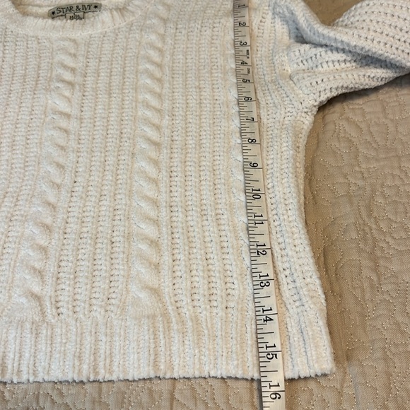 Star & Ivy Girls Size Large (14-16) White Knit Sweater - Picture 5 of 5